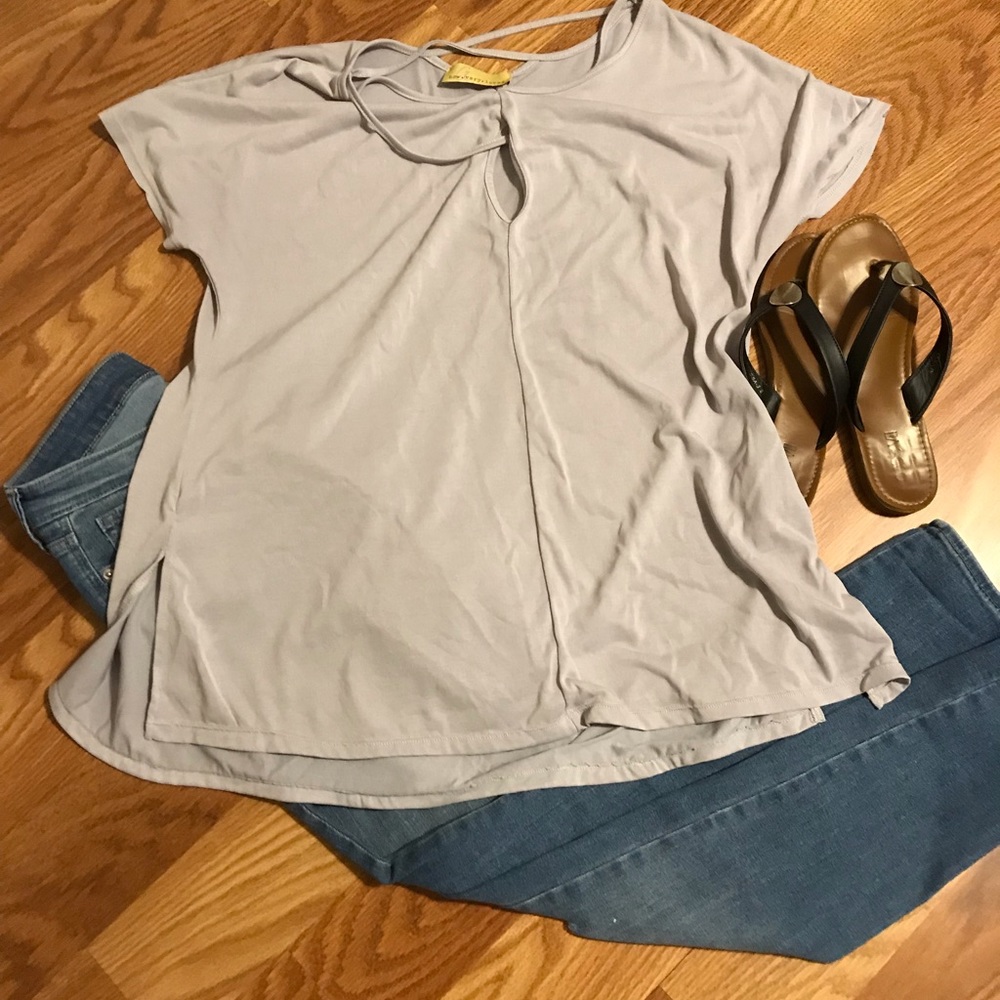 Crisscross tunic top